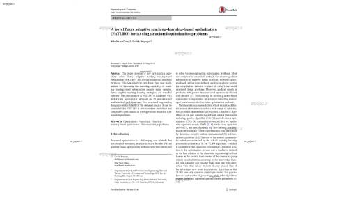 A novel fuzzy adaptive teaching–learning‑based optimization (FATLBO) for solving structural optimization problems